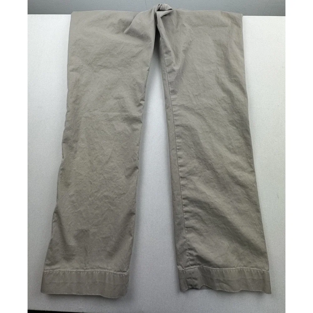 Polo Ralph Lauren Chino Pants Sz 38x30 Beige Flat Front‎ Stretch Straight Fit
